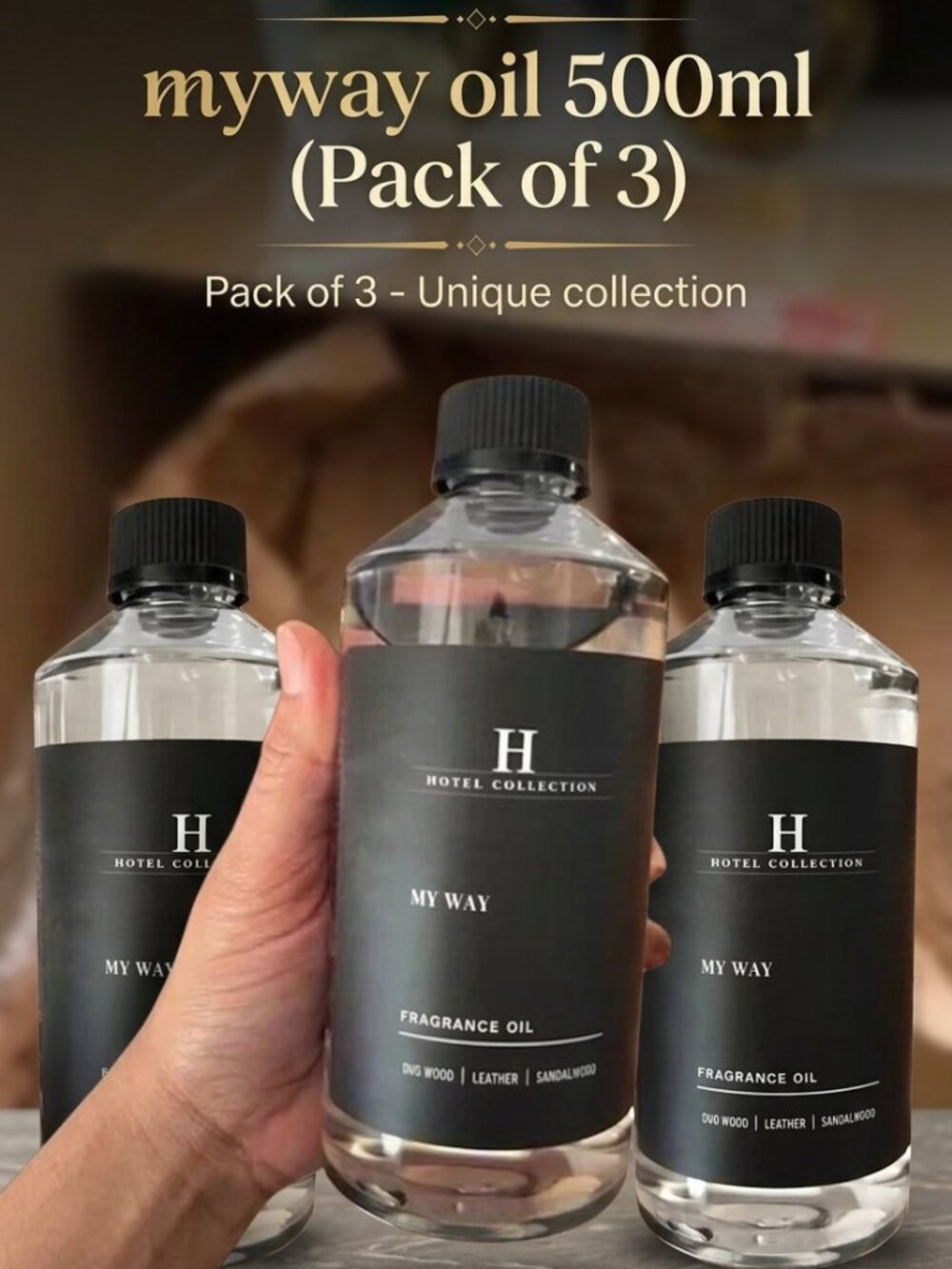 My Way 500ml Diffuser Oil I Hotel Miami , Hotel Collection Aroma360 (pack of 3)
